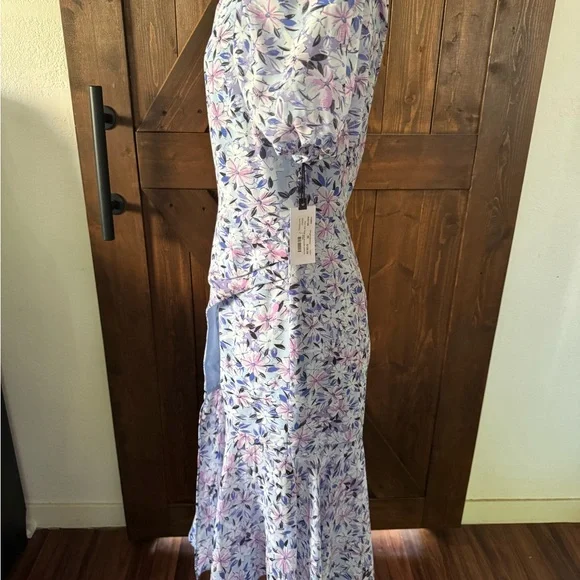 Astr the Label Santorini in blue Multi Floral One-Shoulder Dress NWT - Picture 6 of 7